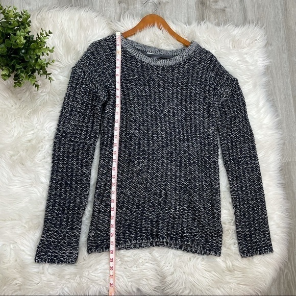 Garnet Hill Metallic Silver Knit Sweater - Picture 2 of 7